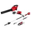 Milwaukee 2724-21HD-2825-20PS M18 FUEL 120 MPH 450 CFM 18V Lithium-Ion Brushless Cordless Handheld Blower Kit with Pole Saw, 8AH Battery & Charger