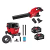 Milwaukee M18 FUEL Dual Battery 145 MPH 600 CFM 18V Cordless Blower w/6 Gal. Cordless Wet/Dry Shop Vacuum, (2) 6.0 Ah Batteries