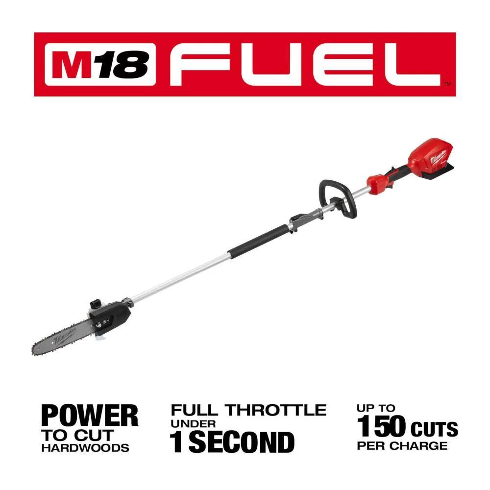 Milwaukee 2824-20-2825-20PS M18 FUEL Dual Battery 145 MPH 600 CFM 18V Lithium-Ion Brushless Cordless Blower w/M18 FUEL 10 in. QUIK-LOK Pole Saw