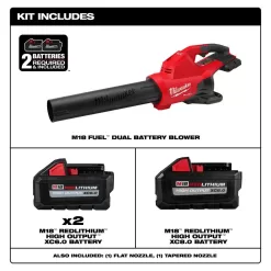 Milwaukee M18 FUEL Dual Battery 145 MPH 600 CFM 18V Lithium-Ion Brushless Cordless Handheld Blower w/(3) Batteries