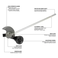 Milwaukee M18 FUEL 10 in. 18V Lithium-Ion Brushless Electric Cordless Pole Saw w/ M18 QUIK-LOK String Trimmer & Edger Attachments