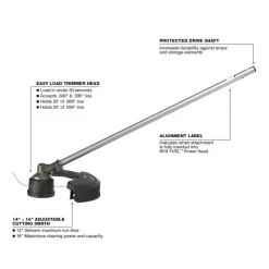 Milwaukee M18 FUEL 10 in. 18V Lithium-Ion Brushless Electric Cordless Pole Saw with String Trimmer and Hedge Trimmer Attachments