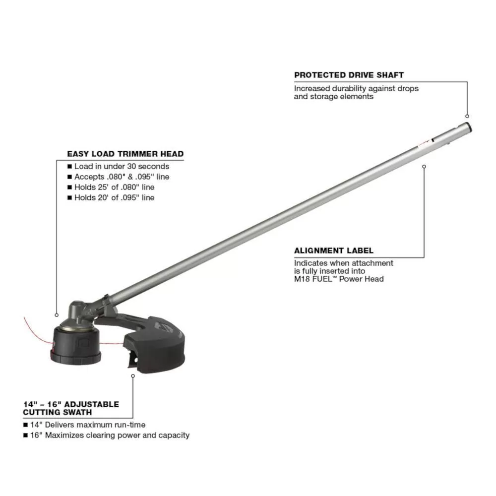 Milwaukee M18 FUEL 10 in. 18V Lithium-Ion Brushless Electric Cordless Pole Saw with String Trimmer and Hedge Trimmer Attachments