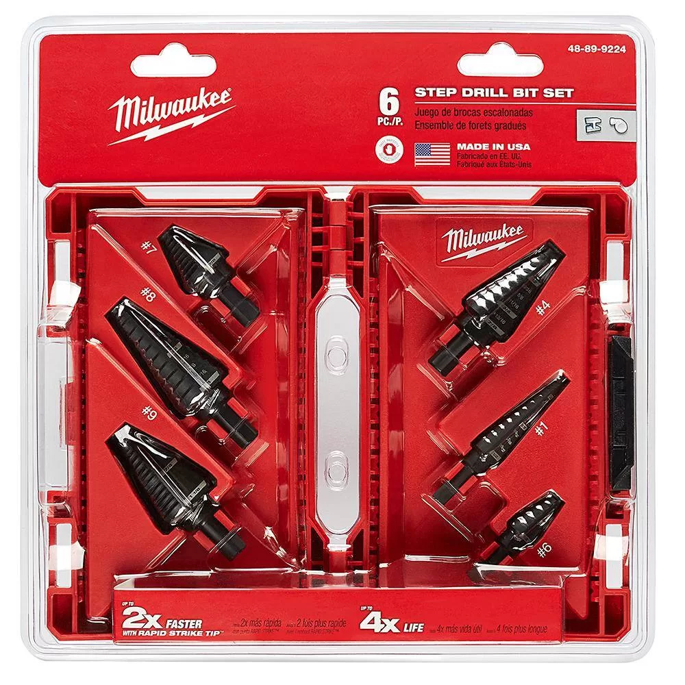 Milwaukee 48-89-9224-48-89-9224 Black Oxide Step Drill Bit Set (12-Piece)