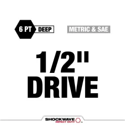 Milwaukee SHOCKWAVE Impact-Duty 1/2 in. Drive Metric & SAE Deep Well PACKOUT Impact Socket Set w/Screw Driver Bit Set (131-Piece)