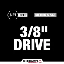 Milwaukee Shockwave 3/8 in. Drive SAE and Metric 6-Pt Impact Socket Set and Impact Duty Driver Bit Set Packout Case (133-Piece)