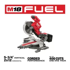Milwaukee M18 FUEL 18V Lithium-Ion Brushless Cordless 10 in. Dual Bevel Sliding Compound Miter Saw (Tool-Only)