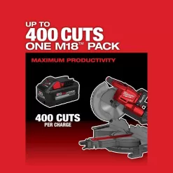 Milwaukee M18 FUEL 18V Lithium-Ion Brushless Cordless 10 in. Dual Bevel Sliding Compound Miter Saw (Tool-Only)