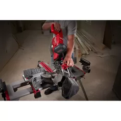 Milwaukee 2734-21-48-08-0551 M18 FUEL 18V Lithium-Ion Brushless Cordless 10 in. Dual Bevel Sliding Compound Miter Saw Kit with Miter Saw Stand