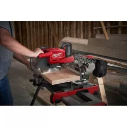Milwaukee 2734-21-48-08-0551 M18 FUEL 18V Lithium-Ion Brushless Cordless 10 in. Dual Bevel Sliding Compound Miter Saw Kit with Miter Saw Stand