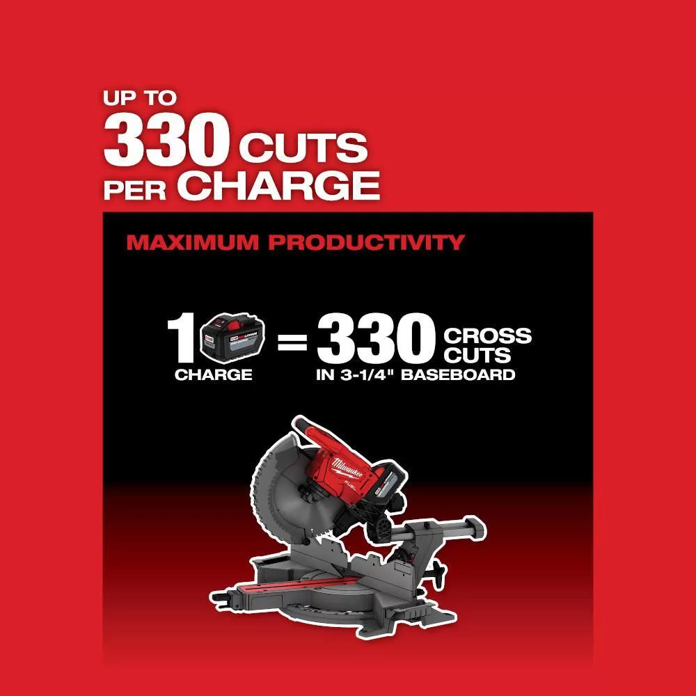Milwaukee 2739-20 M18 FUEL 18V Lithium-Ion Brushless Cordless 12 in. Dual Bevel Sliding Compound Miter Saw (Tool-Only)
