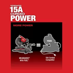Milwaukee 2739-21HD M18 FUEL 18V Lithium-Ion Brushless Cordless 12 in. Dual Bevel Sliding Compound Miter Saw Kit with One 12.0Ah Battery