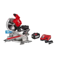 Milwaukee 2739-21HD M18 FUEL 18V Lithium-Ion Brushless Cordless 12 in. Dual Bevel Sliding Compound Miter Saw Kit with One 12.0Ah Battery