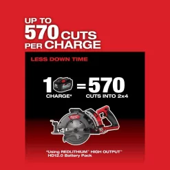 Milwaukee M18 FUEL Brushless Cordless 2 Gal. Compact Quiet Compressor w/M18 FUEL Cordless 7-1/4 in. Rear Handle Circular Saw