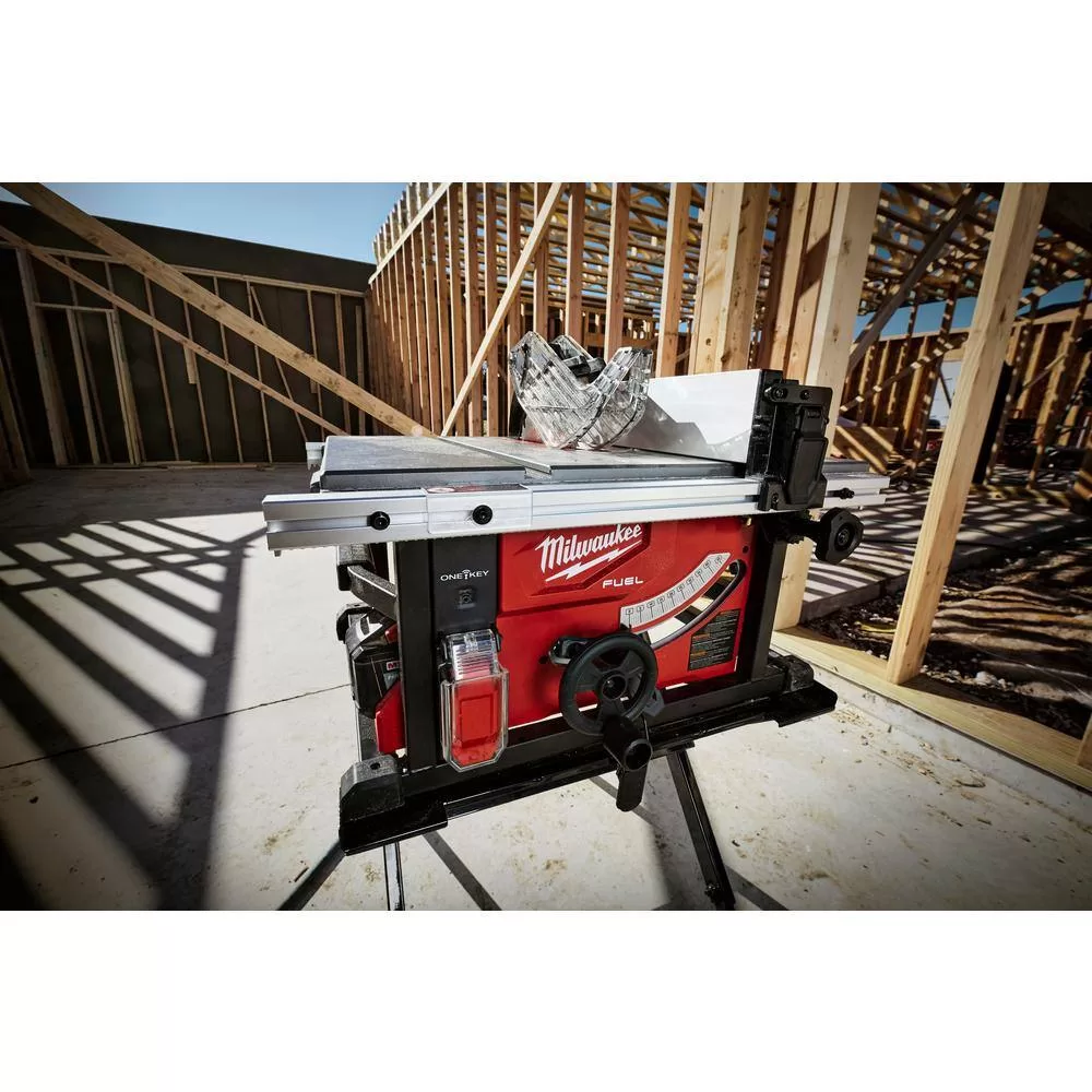 Milwaukee 2736-21HD-48-08-0561 M18 FUEL ONE-KEY 18-Volt Lithium-Ion Brushless Cordless 8-1/4 in. Table Saw Kit with (1) 12.0Ah Battery and Stand
