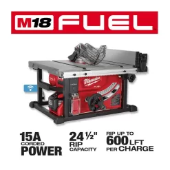 Milwaukee 2736-21HD-48-08-0561 M18 FUEL ONE-KEY 18-Volt Lithium-Ion Brushless Cordless 8-1/4 in. Table Saw Kit with (1) 12.0Ah Battery and Stand