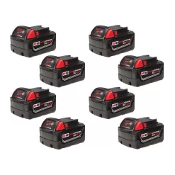 Milwaukee 48-11-1822X8 M18 18-Volt Lithium-Ion XC Extended Capacity Battery Pack 3.0Ah (8-Pack)