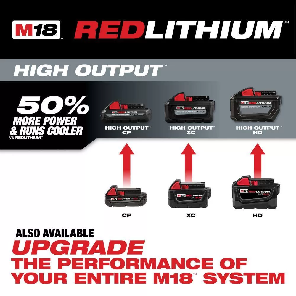 Milwaukee 48-11-1852X6 M18 18V Lithium-Ion XC Extended Capacity Battery Pack 5.0Ah (6-Pack)