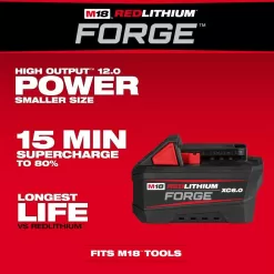 Milwaukee 48-11-1861-48-11-1861-48-11-1861 M18 18V Lithium-Ion REDLITHIUM FORGE 6.0 Ah Battery Pack (3-Pack)