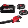 Milwaukee 48-11-1880-2824-20-48-11-1862 M18 18-Volt Lithium-Ion HIGH OUTPUT XC 8.0 Ah Battery with Dual Battery Blower and (2) 6.0 Ah Batteries