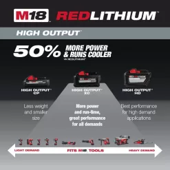 Milwaukee 48-11-1880-4X M18 18-Volt Lithium-Ion High Output XC 8.0 Ah Battery (4-Pack)
