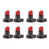 Milwaukee 48-11-2412X4 M12 12-Volt Lithium-Ion XC Extended Capacity 3.0 Ah Battery Pack (8-Pack)