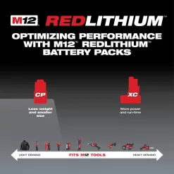 Milwaukee 48-11-2430X6 M12 12-Volt Lithium-Ion Compact Battery Pack 3.0Ah (6-Pack)