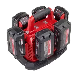 Milwaukee 48-59-1806-48-11-1850-48-11-1850 M18 18V Lithium-Ion 6-Port Sequential Battery Charger w/(2) M18 5.0Ah Batteries