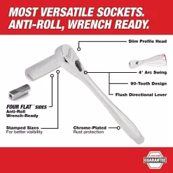 Milwaukee 3/8 in. Drive SAE/Metric Ratchet and Socket Mechanics Tool Set with SAE/Metric Flex-Head Combination Wrenches (86-Piece)