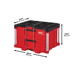 Milwaukee 1/2 in. Drive SAE/Metric Mechanics Tool Set (47-Piece) with PACKOUT 2-Drawer Tool Box