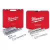 Milwaukee 48-22-9010-48-22-9044 1/2 in. and 1/4 in. Drive SAE/Metric Ratchet/Socket Mechanics Tool Set (72-Piece)