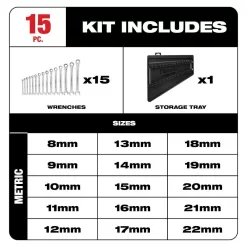 Milwaukee 1/2 in. Drive SAE/Metric Ratchet and Socket Mechanics Tool Set W/ Metric Combination Ratcheting Wrench Set (62-Piece)