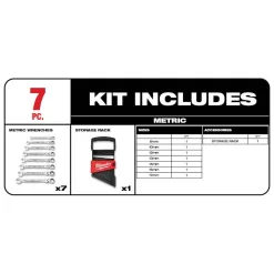 Milwaukee 144-Position Flex-Head Ratcheting Combination Wrench Set SAE and METRIC (14-Piece)