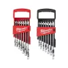 Milwaukee 144-Position Flex-Head Ratcheting Combination Wrench Set SAE and METRIC (14-Piece)