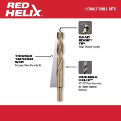 Milwaukee 48-89-2332-48-89-2332-48-89-2332 Cobalt Red Helix Drill Bit Set for Drill Drivers (87-Piece)