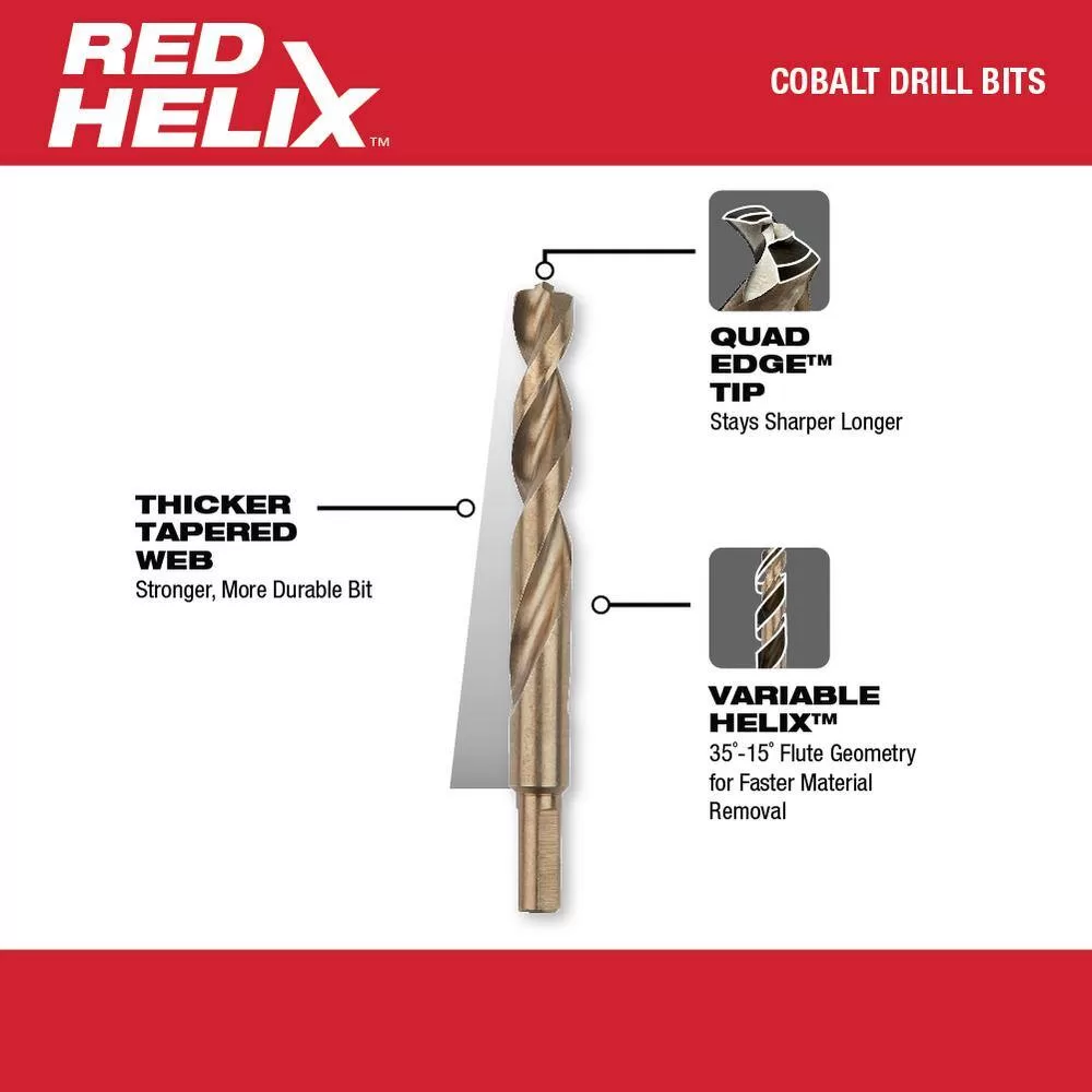 Milwaukee 48-89-2332-48-89-2332-48-89-2332 Cobalt Red Helix Drill Bit Set for Drill Drivers (87-Piece)