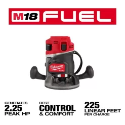 Milwaukee 2838-20 M18 FUEL 18V Lithium-Ion Cordless Brushless 1/2 in. Router (Tool-Only)