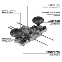 Milwaukee M18 FUEL 18-Volt Lithium-Ion Cordless Brushless 1/2 in. Router Plunge Base Kit with 1/2 in. Track Adapter