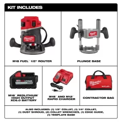 Milwaukee 2838-21 M18 FUEL 18-Volt Lithium-Ion Cordless Brushless 1/2 in. Router Plunge Base Kit
