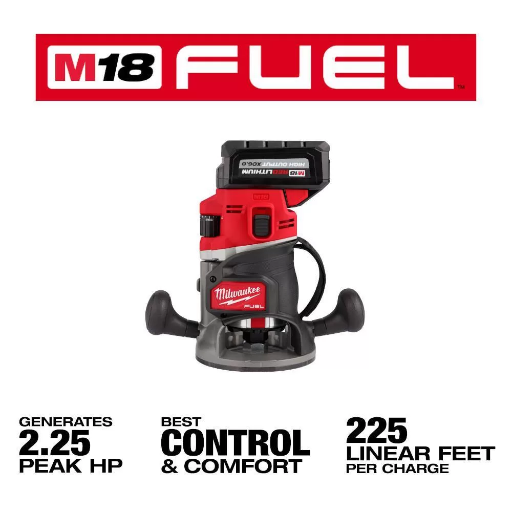 Milwaukee 2838-21 M18 FUEL 18-Volt Lithium-Ion Cordless Brushless 1/2 in. Router Plunge Base Kit