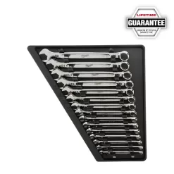 Milwaukee Combination SAE and Metric Wrench Set with 3/8 in. Drive SAE/Metric Ratchet and Socket Mechanics Tool Set (86-Piece)