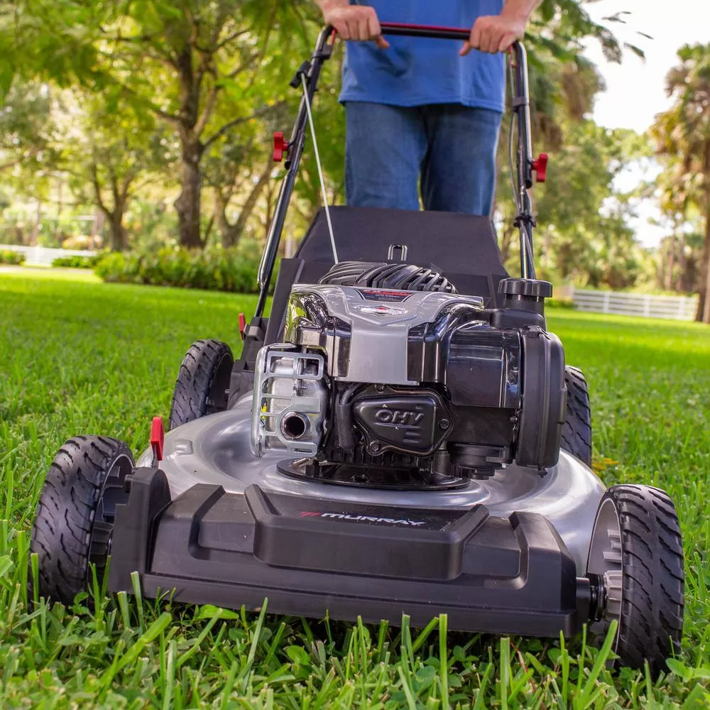 Murray MNA152703 21 in. 140 cc Briggs and Stratton Walk Behind Gas Push Lawn Mower with Height Adjustment and with Mulch Bag