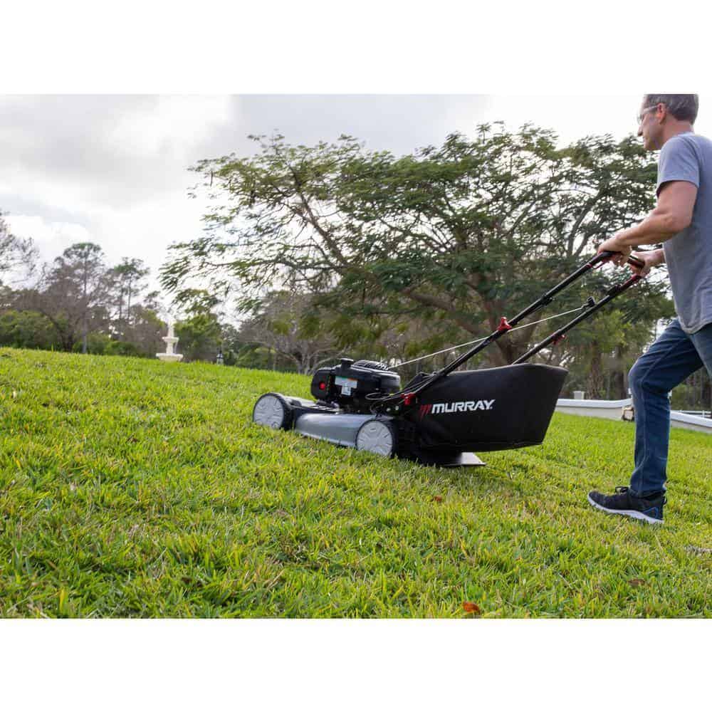 Murray MNA153003 22 in. 140 cc Briggs & Stratton Walk Behind Gas Self-Propelled Lawn Mower with Front Wheel Drive and Bagger