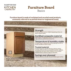 Hampton Bay Hampton 36 in. W x 24 in. D x 34.5 in. H Assembled Apron-Front Sink Base Kitchen Cabinet in Natural Hickory