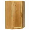Hampton Bay Hampton 24 in. W x 12 in. D x 42 in. H Assembled Diagonal Corner Wall Kitchen Cabinet in Natural Hickory