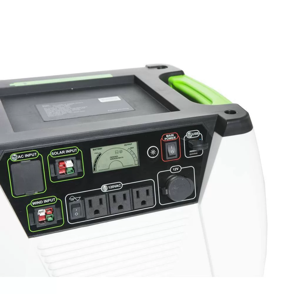 NATURE'S GENERATOR HKNGGN 1800-Watt/2880W Peak Push Button Start Solar Powered Portable Generator with Cart