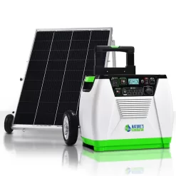 NATURE'S GENERATOR GXNGAU 1800-Watt/2880W Peak Push Button Start Solar Powered Portable Generator with One 100W Solar Panel