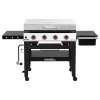 Nexgrill 720-1058 Daytona 4-Burner Propane Gas Grill 36 in. Flat Top Griddle in Black with Stainless Steel Lid