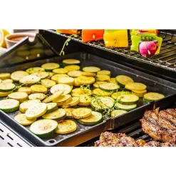 Nexgrill 730-0958HE Deluxe 4-Burner Natural Gas Grill in Black with Ceramic Searing Side Burner and Gourmet Plus Cooking System