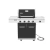 Nexgrill 730-0958HE Deluxe 4-Burner Natural Gas Grill in Black with Ceramic Searing Side Burner and Gourmet Plus Cooking System